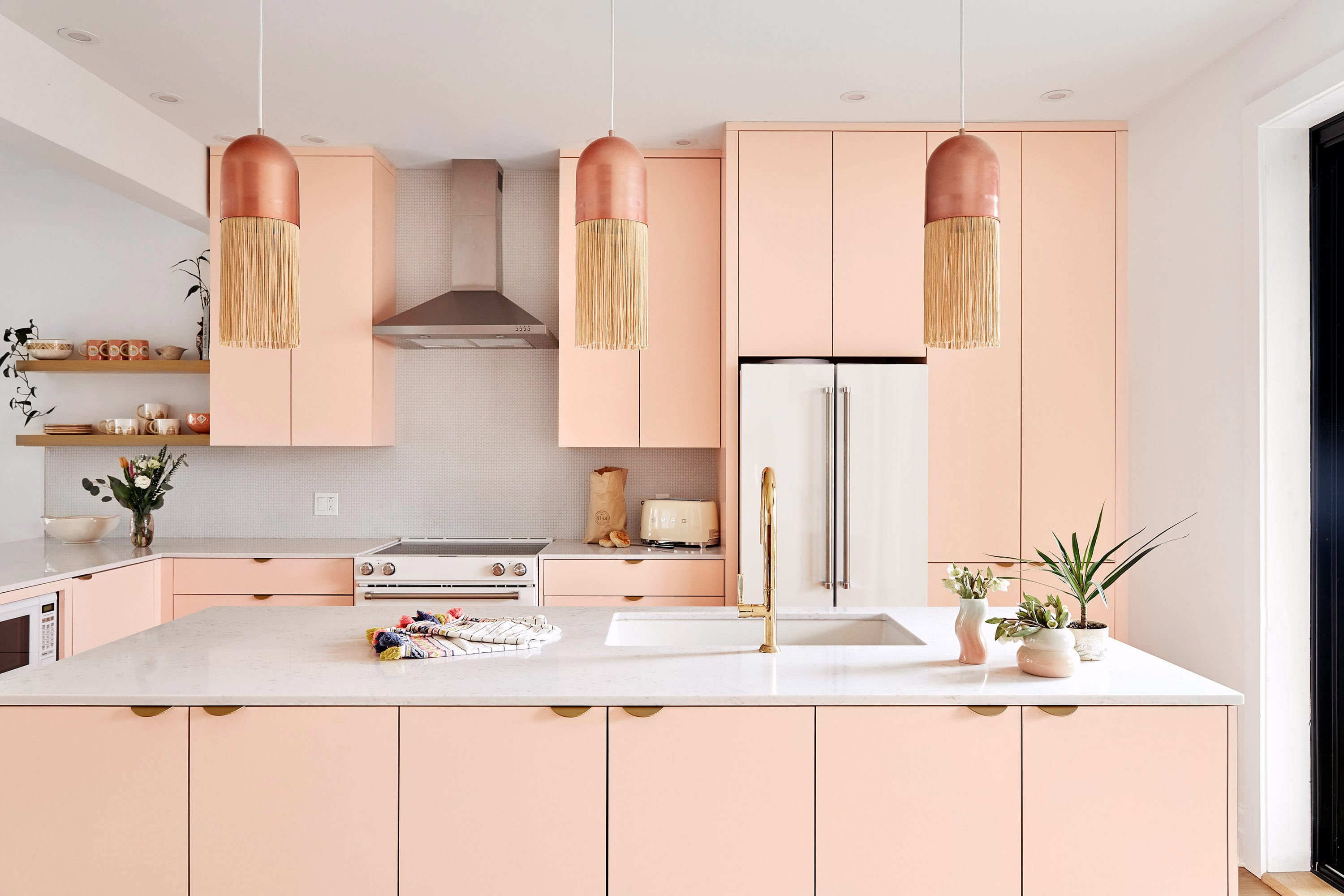Modern Montreal Remodel Photos with Pink Kitchen Apartment Therapy